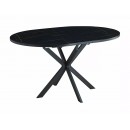 Стол обеденный SIGNAL GASTON черный мрамор/черный мат 100-135/100